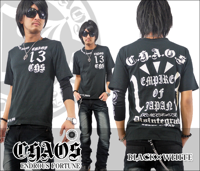 □ 商品詳細 □ ■新取り扱いブランド【CHAOS 013】から新作 Tシャツの登場です!■シンプルな13ロゴがオラオラさを演出！！■全体に施されたオールドイングリッシュロゴが超クール！■オラオラスタ