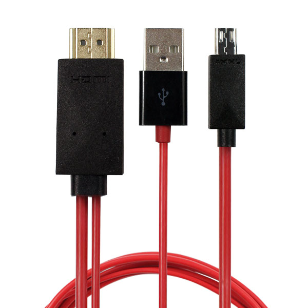 Micro USB B type to HDMI A type ケーブル /ギャラクシー S4/S3/note2用ケーブル2m ギャラクシーS3/note2の動画、写真などをHDMI搭載のPCやTVに